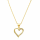 Beneto Pozlačena srebrna ogrlica s srcem AGS289/47-GOLD (veriga, obesek)