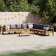 6-dijelna set vrtnih sofa s jastucima masivno bagremovo drvo Siva