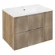 CIRASA Vanity Unit 69,8x52x46cm, hrast Alabama trak - Rjava - 69,8x52x46 cm - Sapho - CIRASA - 24 - MDF/laminat - 698 - 520 - 460 - 14