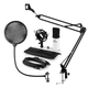 Auna MIC-900WH USB, mikrofon set V4, kondenzatorski mikrofon, pop filter, nosač za mikrofon, bijela boja