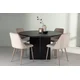 Venture Design Jedilna miza in stol Matilda Night, miza 130x75 cm, stol 56x87x49 cm, črno rjava