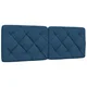 Vidaxl Blazina za vzglavje modra 120 cm blago