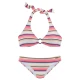 VENICE BEACH Bikini modra / svetlo roza / črna / bela