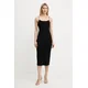 MICHAEL Michael Kors Cocktail obleka MT5831M33D Črna Slim Fit