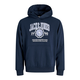 JACK & JONES Majica JJMAKO nočno modra/svetlo modra/bela