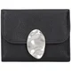 Calvin Klein Jeans STONE LOCK SLOUCHY LTHR TRIFOLD LV04F1062G Črna