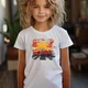 Camiseta Majica sa štampanim printom Cam 843, Dečija, Bela