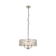 Endon 104466 - Luster na lancu CLIFTON 3xE14/6W/230V sjajni hrom/prozirno staklo