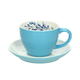 TOGNANA Skodelica za belo kavo s podstavkom Milk&Breakfast Time 320ml/modra/porcelan