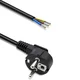 Qoltec napajalni kabel | SCHUKO CEE 7/7 (E/F) kotni vtič | bakrena žica | ogoljen, spajkan | 3x0,75 mm2 | 5 m