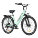 Hillmiles HillMiles MileCity 250 W 26 električno treking kolo 36 V 13 Ah 468 Wh baterijsko mestno električno kolo s senzorjem navora - zeleno, (21365975)