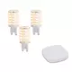 Komplet 3 pametnih G9 zatemnitvenih LED žarnic 2,5 W 250 lm 2700K-6500K vklj. Zigbee Smart Hub