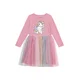 NAME IT Obleka NMFJolina rumena / pastelno zelena / mauve / bela