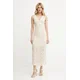 Guess Cocktail obleka W5GT37 KCS90 Bež Slim Fit