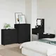 vidaXL Omarica za shranjevanje Črna 80 x 31 x 81 cm Konstruiran les