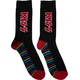 Kiss Nogavice Red Logo & Stripes Black 39-45
