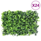 vidaXL Ograda od umjetnog lišća 24 kom zelena 40 x 60 cm