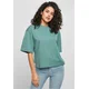 Womens Organic Oversized T-Shirt with White Leaf