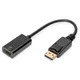 DisplayPort adapter cable, DP - HDMI type A M/F, 0.2m, w/lock, HDMI 2.0, act., gold, bl