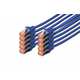 CAT 6 S-FTP patch cord, Cu, LSZH AWG 27/7, length 3 m, 10 pieces, color blue