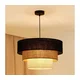 Brilagi - Luster na sajli ASPEN LUNETA 1xE27/15W/230V O 45 cm crna/bež/krem