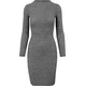 Urban Classics Obleka Ladies Rib Dress antracit/temno siva