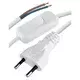 Priključna vrvica PVC 2x0,75mm s stikalom bela 3M