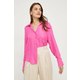 Košulja Answear Lab za žene, boja: ružičasta, relaxed, s klasičnim ovratnikom