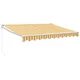 Tenda na uvlačenje žuto-bijela 3 x 2,5 m od tkanine i aluminija