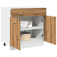 vidaXL Spodnja omarica s predalom artisan hrast 80x46x81,5 cm inž. les