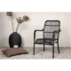 Venture Design Lounge stol Rizal 64x90x57 cm črne barve