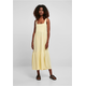 Womens summer dress with 7/8 length Valance soft yellow