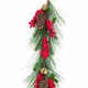 Božićni vijenac Crvena Zelena Plastika Ananas 140 cm