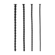 Ouch! Silicone Spiral Screw Plug Set Advanced Urethral Sounding Black