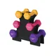 Songmics Set uteži šestkotne z nosilcem 135x65x6 cm rumena neopren
