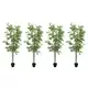 vidaXL Umetno bambusovo drevo 4 pcs Zelena 60 x 18 x 190 cm
