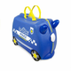 Dječji kofer na kotačićima Trunki - Percy the Police Car, plavi