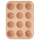 Northix Silikonski pekač za mafine, bež, 12 skodelic, 32,5 x 25 x 3 cm