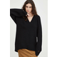 Volnen pulover Herskind ženski, črna barva