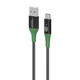 MicroConnect pametni polnilni kabel USB-A na USB-C 2 m črno-zelen, MC-SMART USB-AC-02
