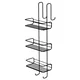 CHROM LINE stenska viseča polica za prho, 240x680x220mm, črna mat - Črna - 240x680x220 mm - Gedy - CHROM LINE - 24 - Jeklo - Polica: večnivojska;Polica: stenska - Žica - 240 - 680 - 220 - 14