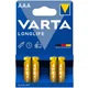 Varta Paket 4 baterij Longlife AAA/LR03