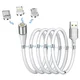 AICase magnetni polnilni kabel - USB-A to 3 in 1 - 0,9m