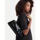 Calvin Klein Ročna torba Emblem Trio Croco Shoulder Bag LV04F3780G Črna