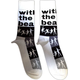The Beatles Nogavice With The Beatles Silhouette Stripes White 40-45