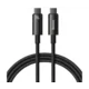 Baseus podatkovni kabel CAWJ040101 Tungsten Gold QC Type C na Type C 240W 2m - črn