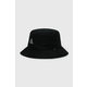 Bombažni klobuk HUF črna barva