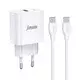 Kućni Punjač SU-P102 20W Super Fast USB A QC3.0+Type C Lightning kablom, Beli