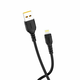 DENMEN Kabl D08L Lightning USB data 3/6A 1m/ crna