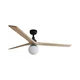FARO 34282WT-11L - plafonski ventilator KLIML 1xE27/15W/230V borovina/crna prečnik 150 cm WT+DO